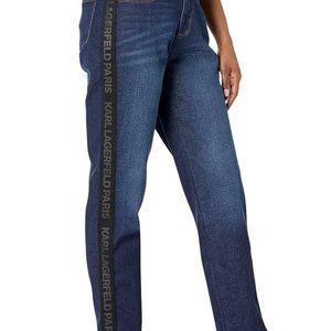 NWT Karl Lagerfeld Paris Straight Leg Logo Taping Size 4